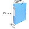 Scatola archivio Exabox Spine 60 mm con etichetta Manila Cartone Natura Futuro A4 Turchese