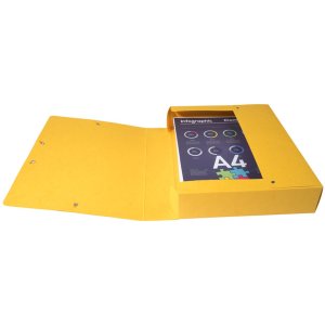 Scatola darchivio Exabox dorso 60 mm con etichetta Manila cartone Nature Future, DIN A4 Giallo