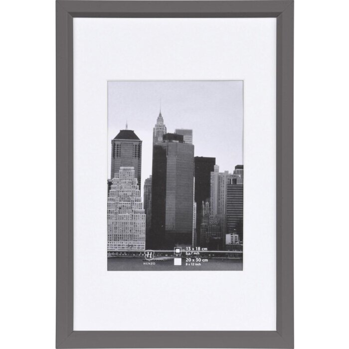 Cornice in plastica Henzo METALLICA 20x30 cm grigio scuro con passe-partout 13x18 cm
