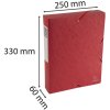 Scatola darchivio Exabox dorso 60 mm con etichetta in cartone Manila Scotten Nature Future, DIN A4 Rosso