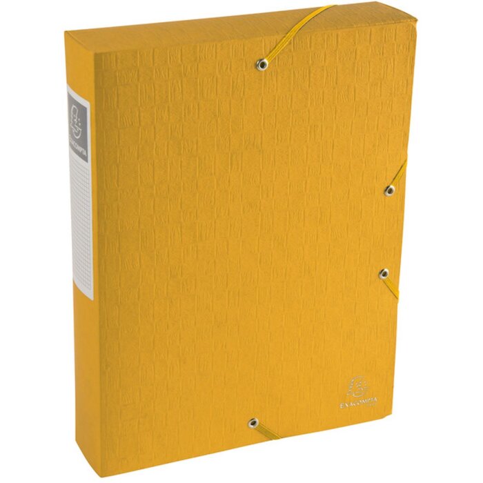 Scatola darchivio Exabox dorso 60 mm con etichetta Manila cartone Scotten Nature Future, DIN A4 Giallo