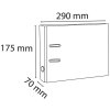 Cartella Standard nuvola marmorizzata, con 2 anelli, dorso 70 mm, per formato DIN A5 orizzontale Grigio