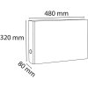 Cartella Standard nuvola marmorizzata, con 2 anelli, dorso 80 mm, per formato DIN A3 orizzontale Grigio