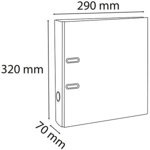 Cartella A4 Premium 70 mm arancione