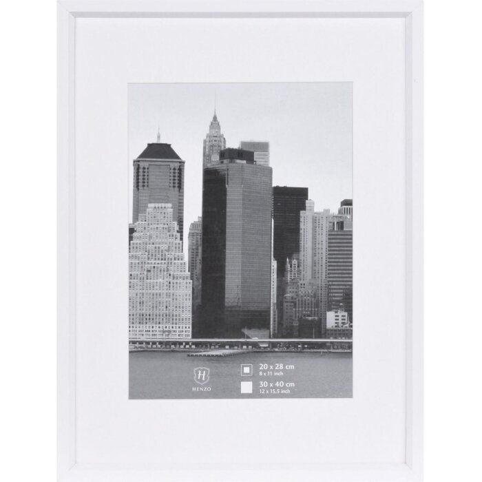 Cornice METALLICA in plastica 30x40 cm - bianco