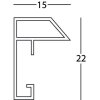 Cornice METALLICA in plastica 30x40 cm - bianco