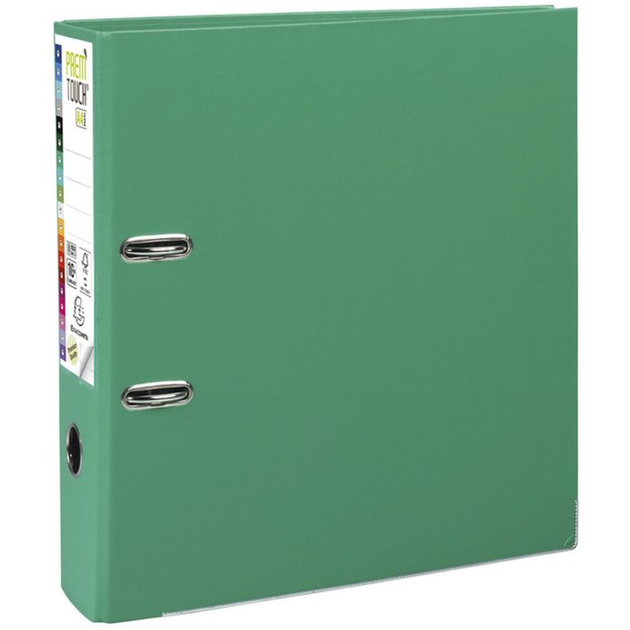 Cartella PREMTOUCH in PP con 2 anelli, dorso 80 mm, DIN A4 extra-large Verde