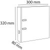 Cartella premtouch in pp con 2 anelli, dorso 80mm, din a4 extra large Pink