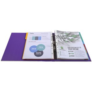 Cartella PREMTOUCH in PP con 2 anelli, dorso 80 mm, DIN A4 extra large Viola
