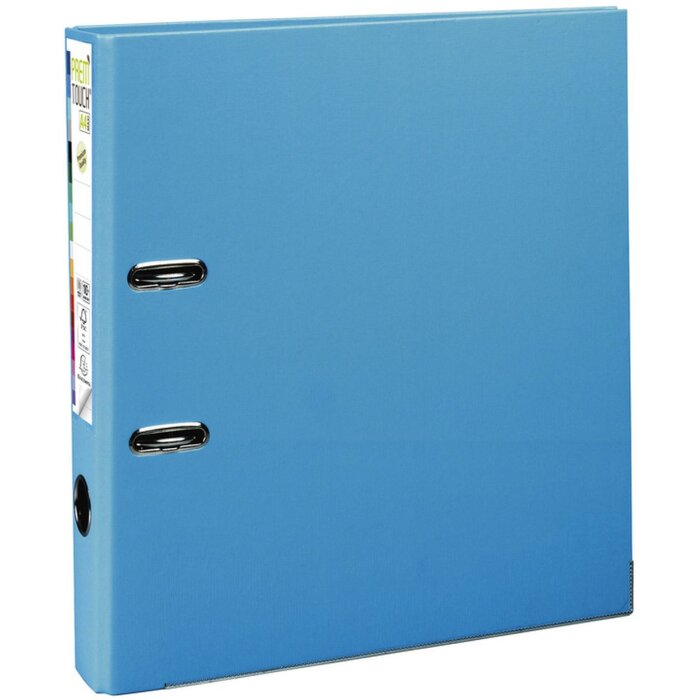 Cartella PREMTOUCH in PP con 2 anelli, dorso 50 mm, DIN A4 extra large Azzurro