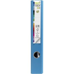 Cartella PREMTOUCH in PP con 2 anelli, dorso 50 mm, DIN A4 extra large Azzurro