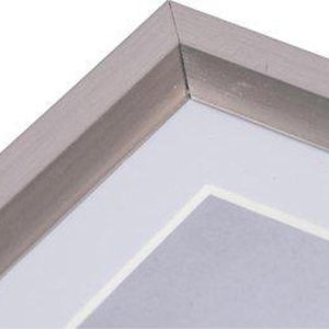 Henzo Cornice in plastica Metallica grigio scuro 30x40 cm con passepartout 20x28 cm