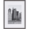 Henzo Cornice in plastica Metallica grigio scuro 30x40 cm con passepartout 20x28 cm
