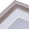 Henzo Cornice in plastica Metallica grigio scuro 30x40 cm con passepartout 20x28 cm
