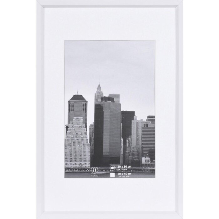 Cornice in plastica METALLICA 30x45 cm - bianco