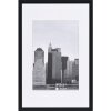 Henzo Cornice in plastica metallica 30x45 cm nera con passepartout 20x30 cm