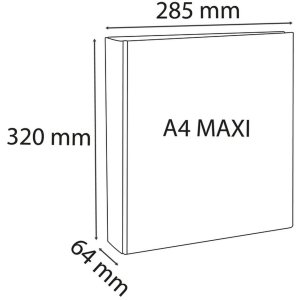 Raccoglitore ad anelli in robusto PP da 2,8 mm con 4 anelli da 40 mm a forma di D e dorso da 67 mm, 2 manicotti esterni e 2 interni, copertina in Krea, DIN A4 extra large Bianco