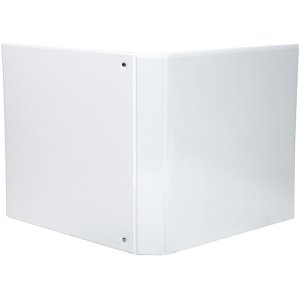 Raccoglitore ad anelli in robusto PP da 2,8 mm con 4 anelli da 40 mm a forma di D e dorso da 67 mm, 2 manicotti esterni e 2 interni, copertina in Krea, DIN A4 extra large Bianco