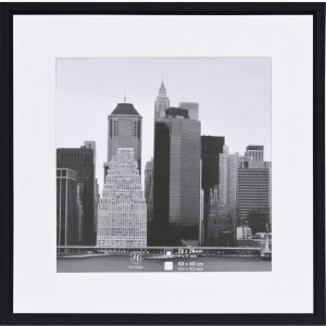 Henzo Cornice in plastica metallica 40x40 cm nera con...