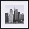 Henzo Cornice in plastica metallica 40x40 cm nera con passepartout 28x28 cm