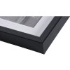 Henzo Cornice in plastica metallica 40x40 cm nera con passepartout 28x28 cm