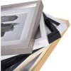 Henzo Cornice in plastica metallica 40x40 cm nera con passepartout 28x28 cm