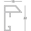 Henzo Cornice in plastica metallica 40x40 cm nera con passepartout 28x28 cm