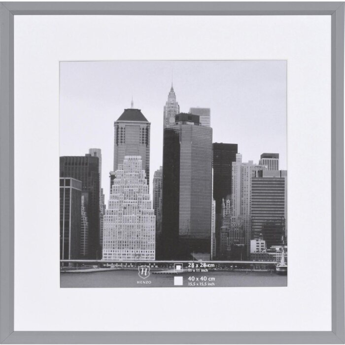Cornice METALLICA in plastica 40x40 cm - argento