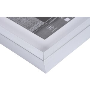Cornice METALLICA in plastica 40x40 cm - argento
