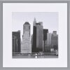 Cornice METALLICA in plastica 40x40 cm - argento