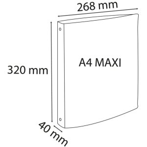 Raccoglitore ad anelli A4 Chromaline Krea Cover 30 mm bianco trasparente