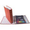Raccoglitore ad anelli in cartone robusto laminato PP da 1,8 mm, 2 anelli da 30 mm, dorso da 40 mm, per formato DIN A5 Rosso