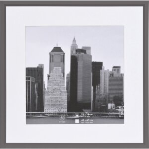 Henzo Cornice in plastica Metallica 40x40 cm Grigio scuro...