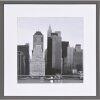 Henzo Cornice in plastica Metallica 40x40 cm Grigio scuro con Passepartout 28x28 cm