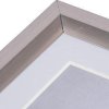 Henzo Cornice in plastica Metallica 40x40 cm Grigio scuro con Passepartout 28x28 cm