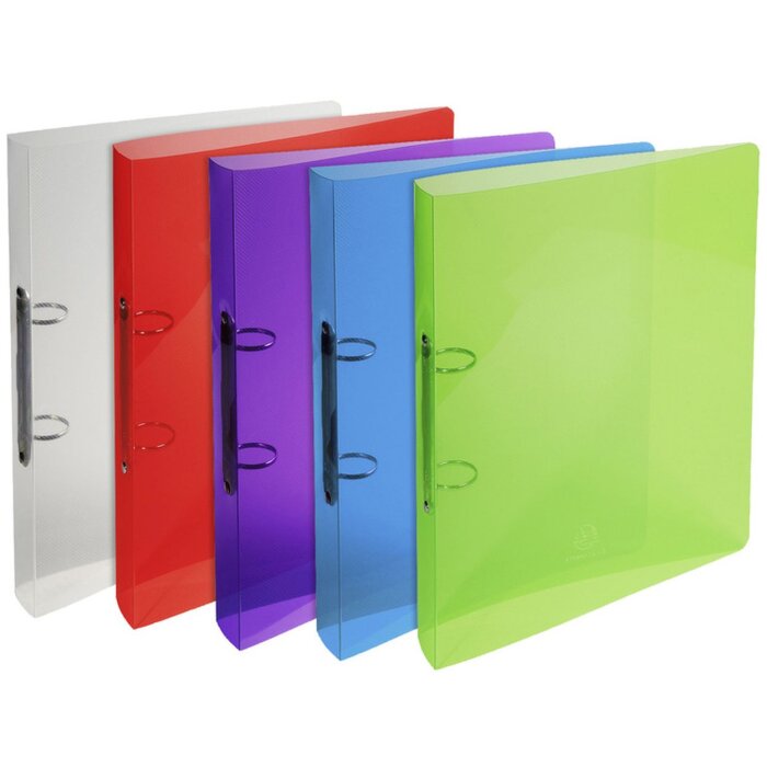 Raccoglitore ad anelli a4 crystal 2 anelli 30mm assortiti