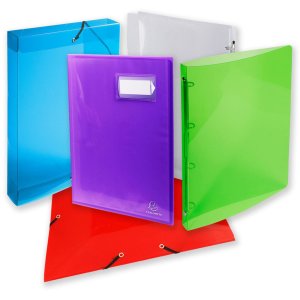 Raccoglitore ad anelli a4 crystal 2 anelli 30mm assortiti
