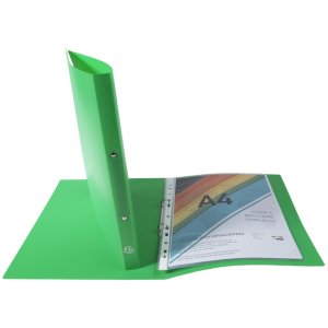 Raccoglitore ad anelli in PP con 2 anelli DIN A4 verde