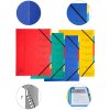 Organizzatore in cartone Manila 400g pinzato con 7 scomparti e banda elastica, per formato din a4 colori assortiti