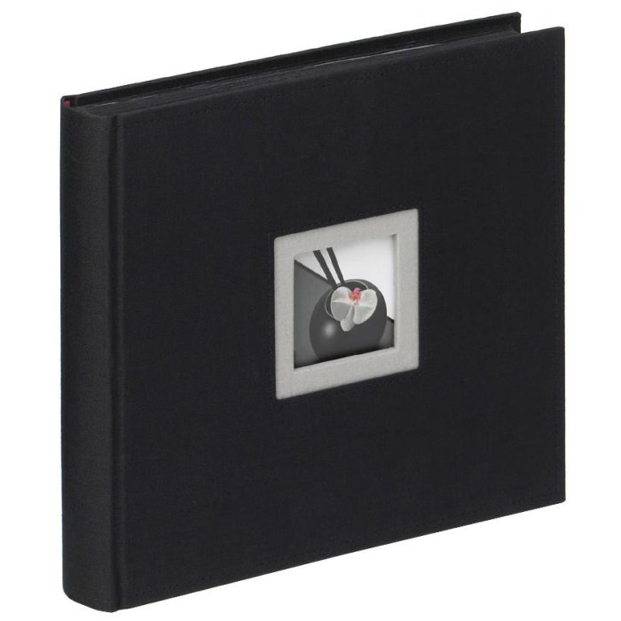 Walther Album fotografico in lino NERO BIANCO nero 26x25 cm 50 pagine nere