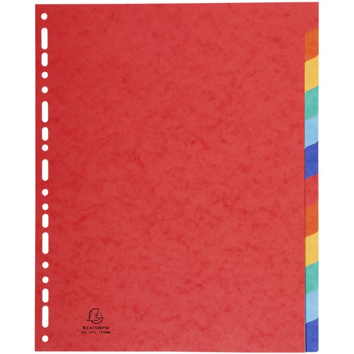 Indice A4 XXL Manila colorato 12 pezzi