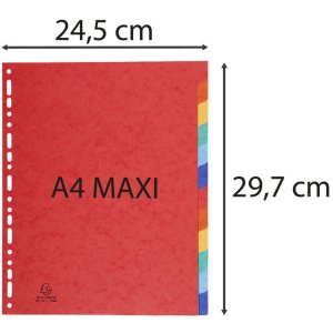 Indice A4 XXL Manila colorato 12 pezzi