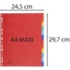 Indice A4 XXL Manila colorato 12 pezzi
