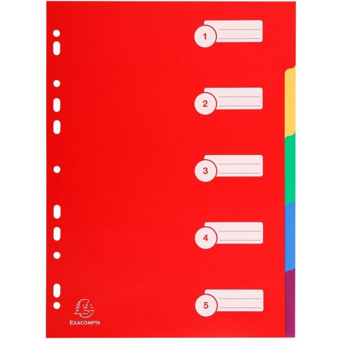 Registro din a4 con 5 schede