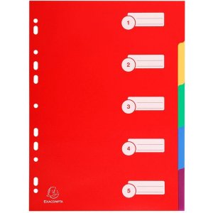 Registro din a4 con 5 schede