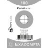 Schede non perforate, DIN A8 52x74 mm, 205 g, quadrate Bianco