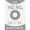 Confezione da 100 cartoncini non perforati, DIN A7 74x105mm, 205g, quadrettati Bianco