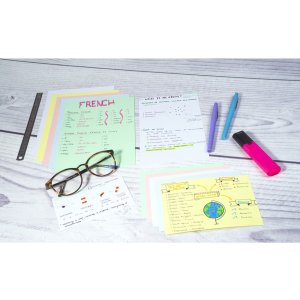 Confezione da 100 cartoncini non perforati, DIN A7 74x105mm, 205g, bianco Giallo