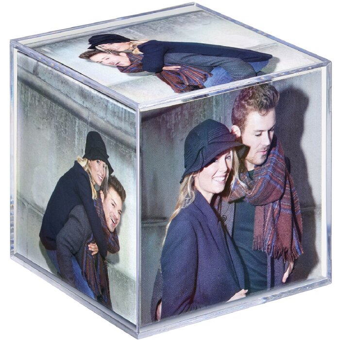 Walther Cubo fotografico quadrato in acrilico 6 foto 8,5x8,5 cm