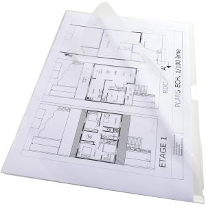 10 pz. tasche portadocumenti formato DIN A3 verticale cristallo